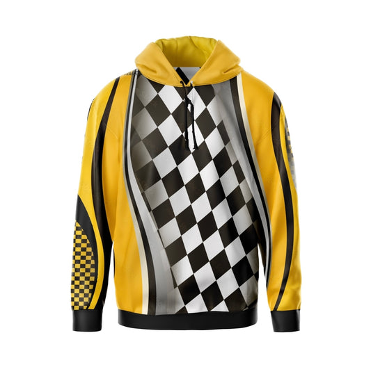 Unisex racing yellow hoodie Vilma Wear